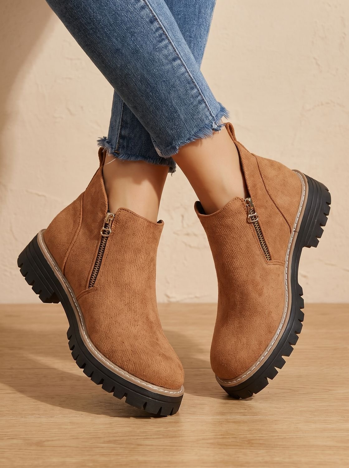 Amelia | Women's Orthopedic Ankle Boots Side-Zip Leopard Print Booties