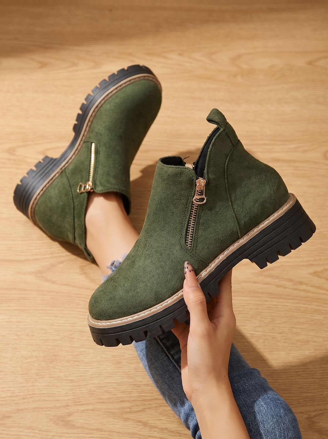 Amelia | Women's Orthopedic Ankle Boots Side-Zip Leopard Print Booties