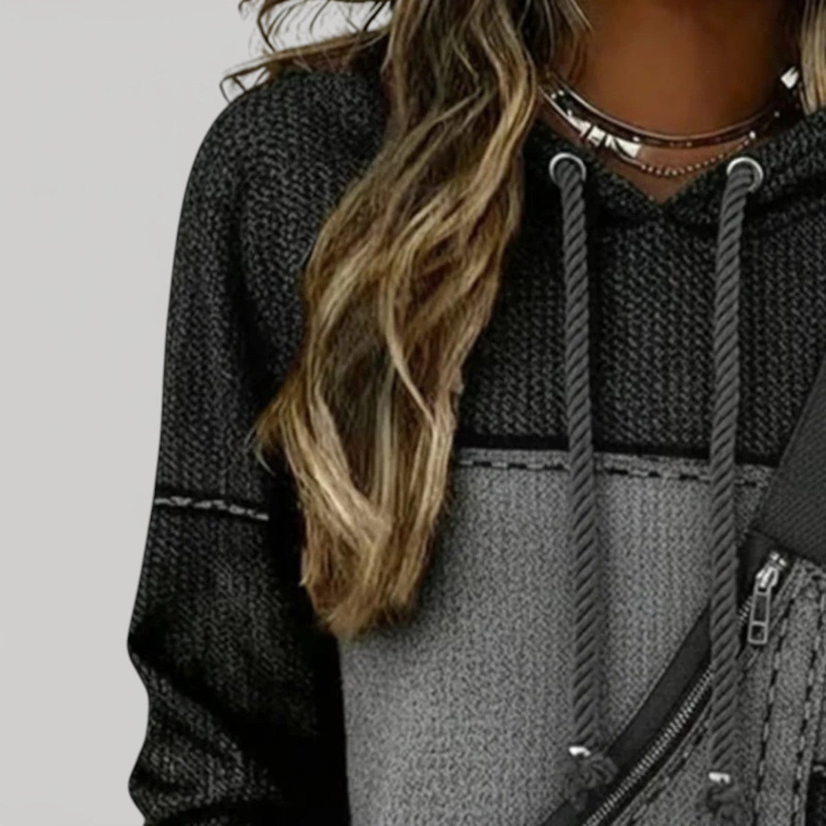Ava Hooded Jumper for Adults in Dark Grey