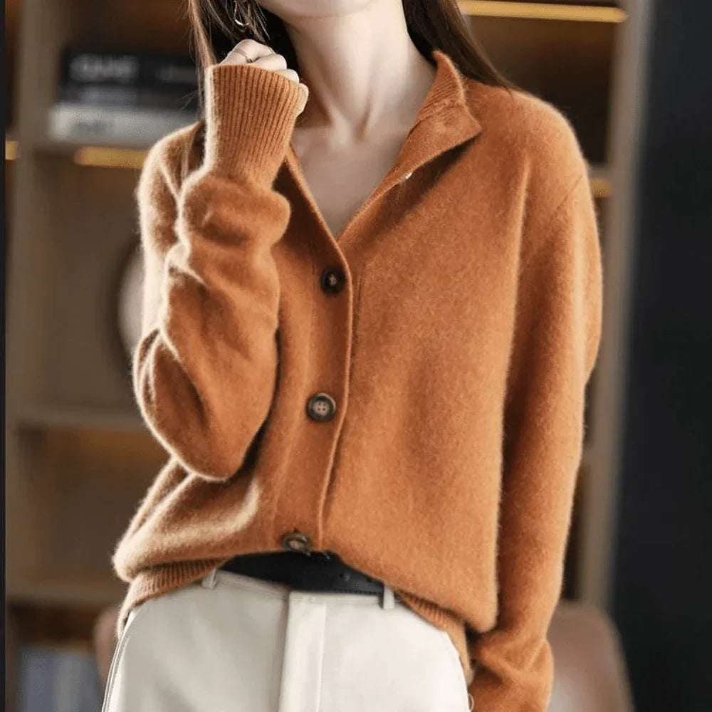 Bellamy | Women's Button Front Collared Knit Cardigan