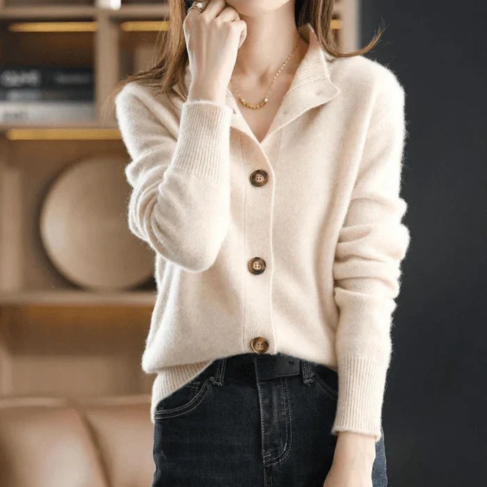 Bellamy | Women's Button Front Collared Knit Cardigan