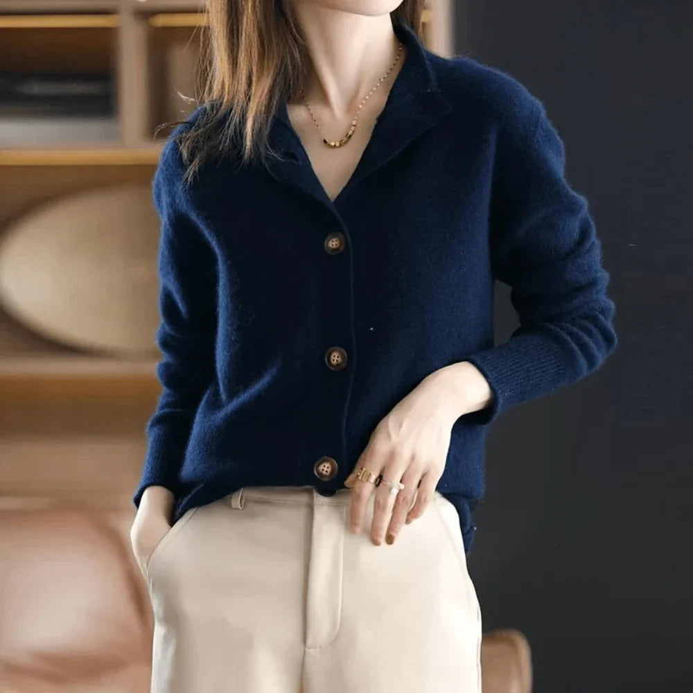 Bellamy | Women's Button Front Collared Knit Cardigan