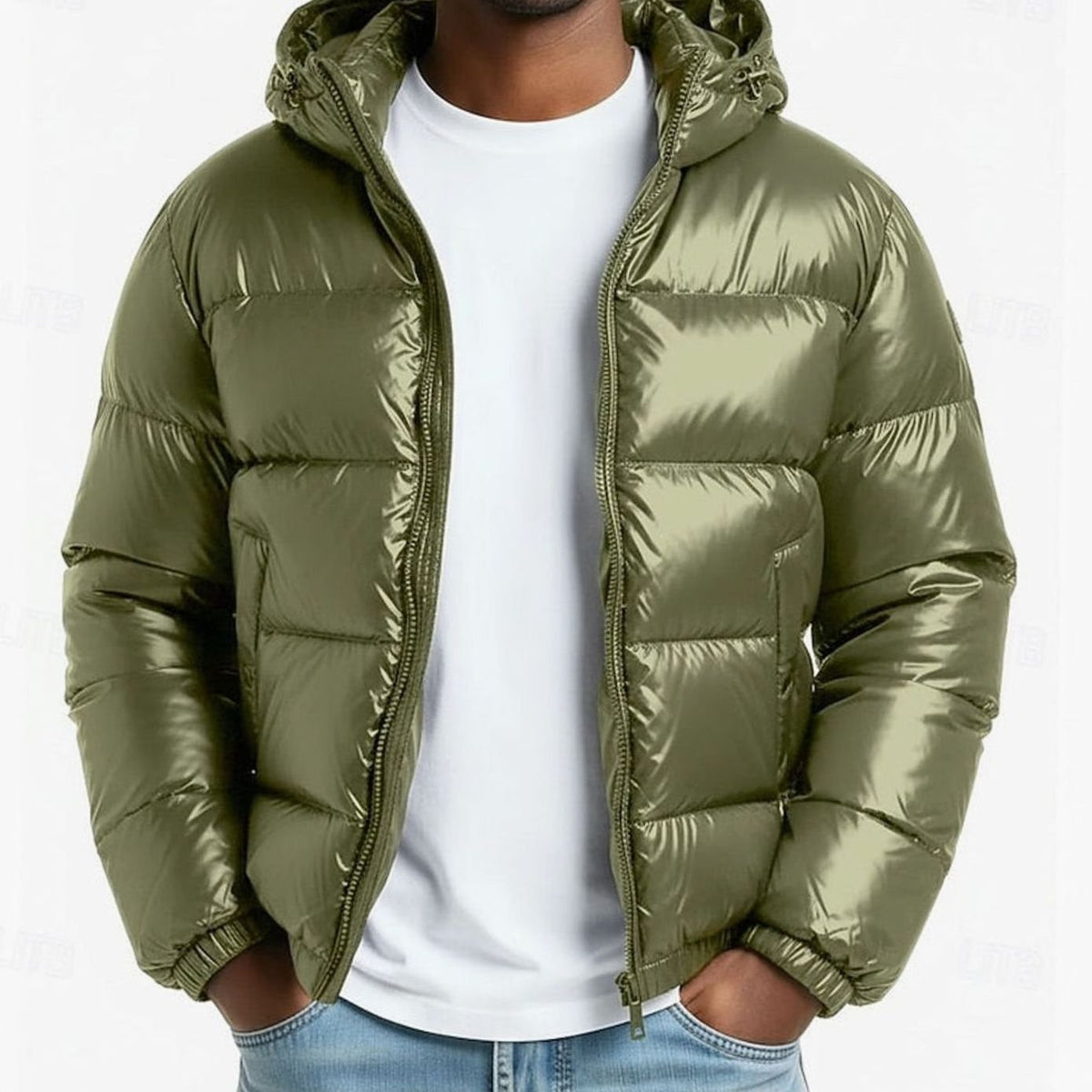 Caleb | Men's Quilted Hooded Coated Puffer Jacket