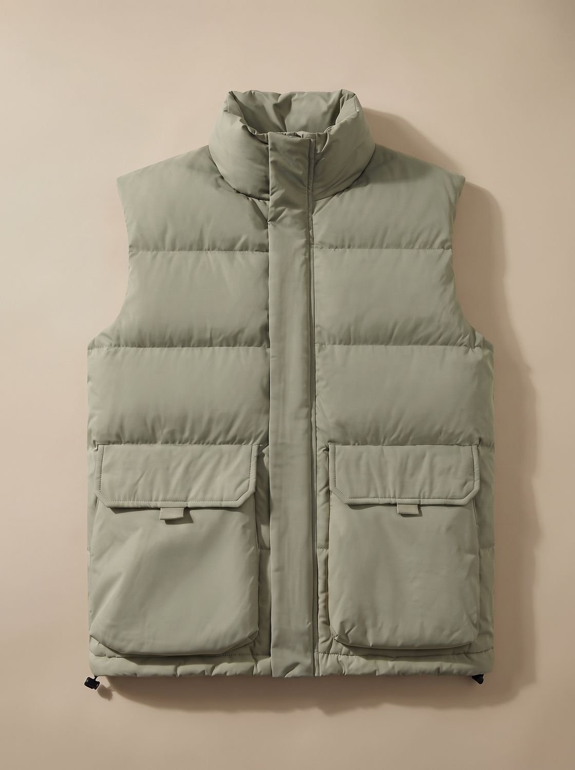 Camila | Women's Quilted Puffer Vest High-Neck Zip-Up Flap-Pocket Sleeveless Jacket