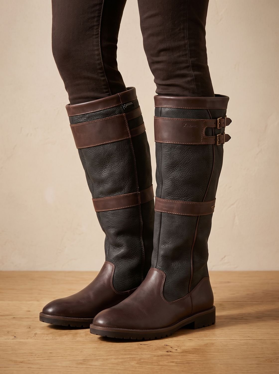 Camila | Women's Waterproof Double-Buckle Knee-High Pull-On Boots