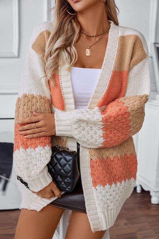 Camille | Women's Striped Open Front Cardigan