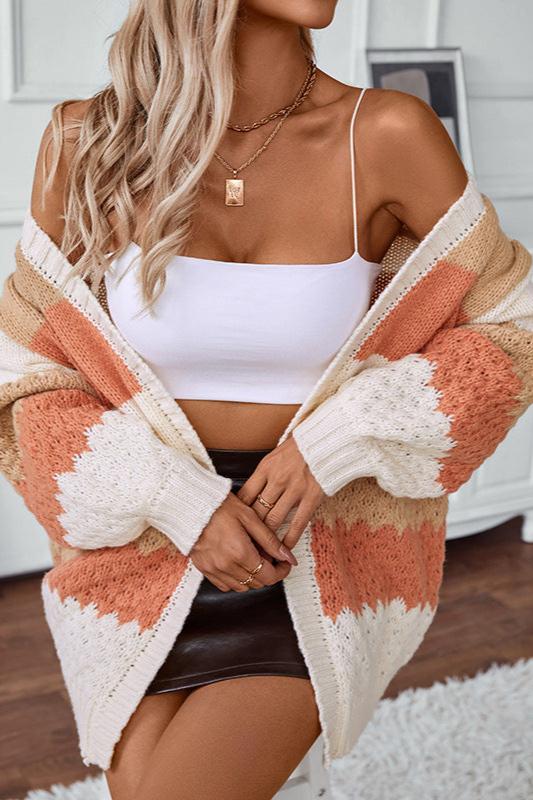 Camille | Women's Striped Open Front Cardigan