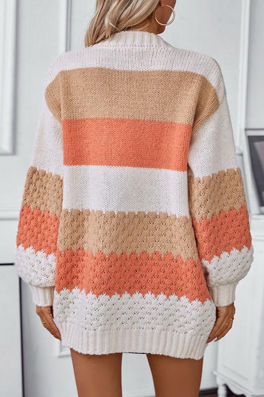 Camille | Women's Striped Open Front Cardigan