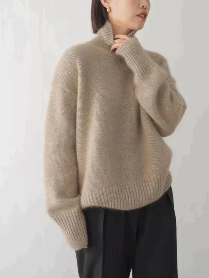 Camille | Women's Turtleneck Chunky Knit Sweater