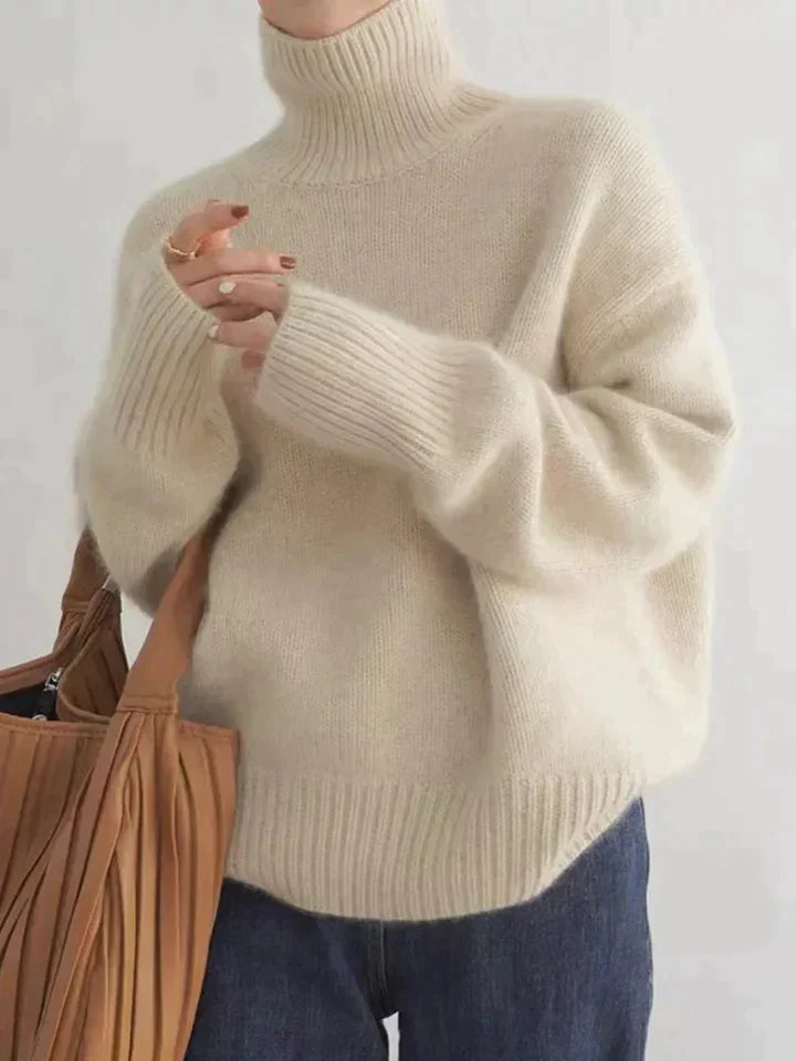 Camille | Women's Turtleneck Chunky Knit Sweater