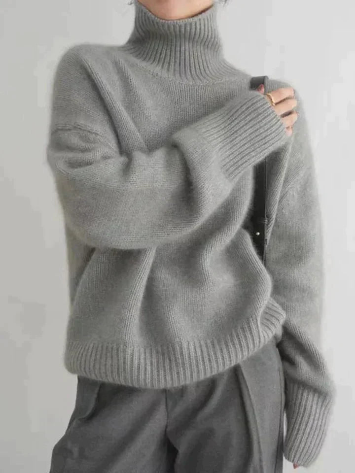 Camille | Women's Turtleneck Chunky Knit Sweater