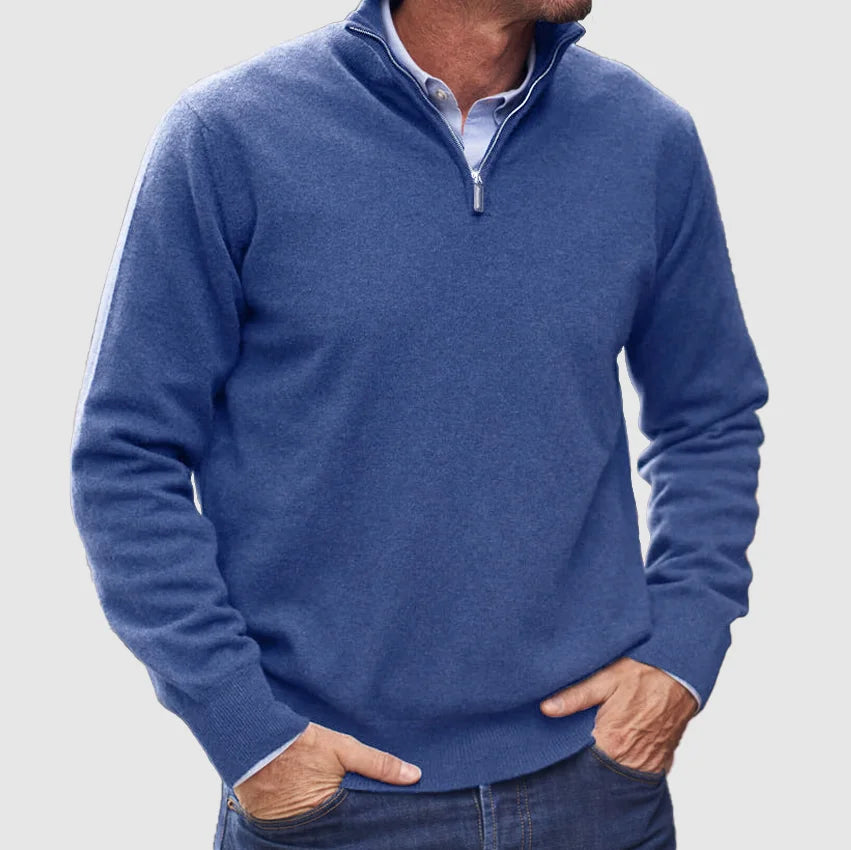 Cashmere Zip-Up Sweater