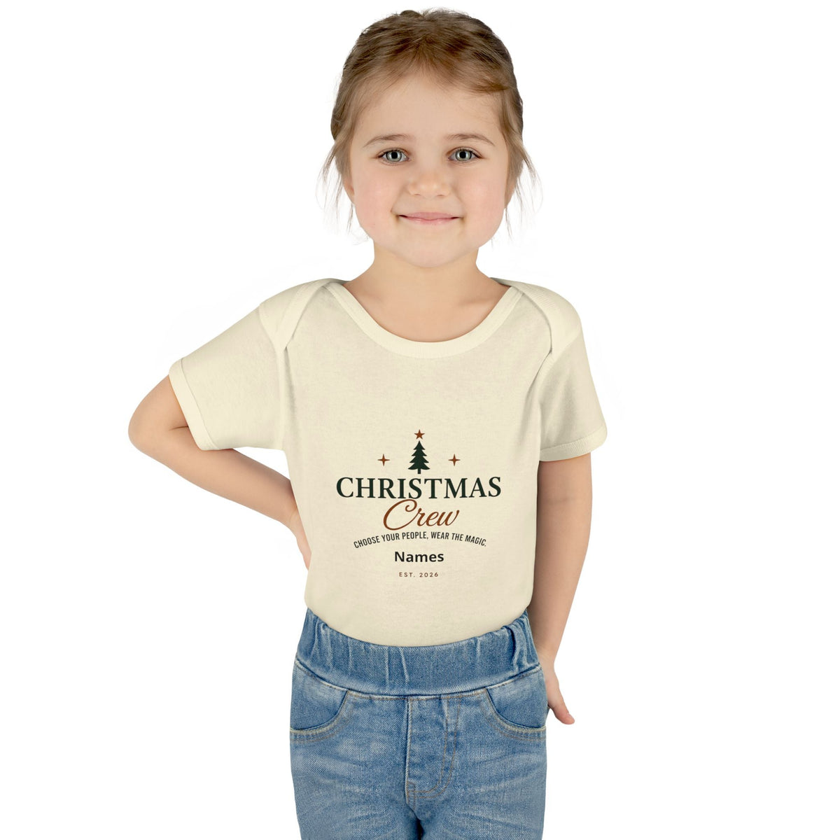 Christmas Crew baby bodysuit | Personalized Holiday Infant Onesie
