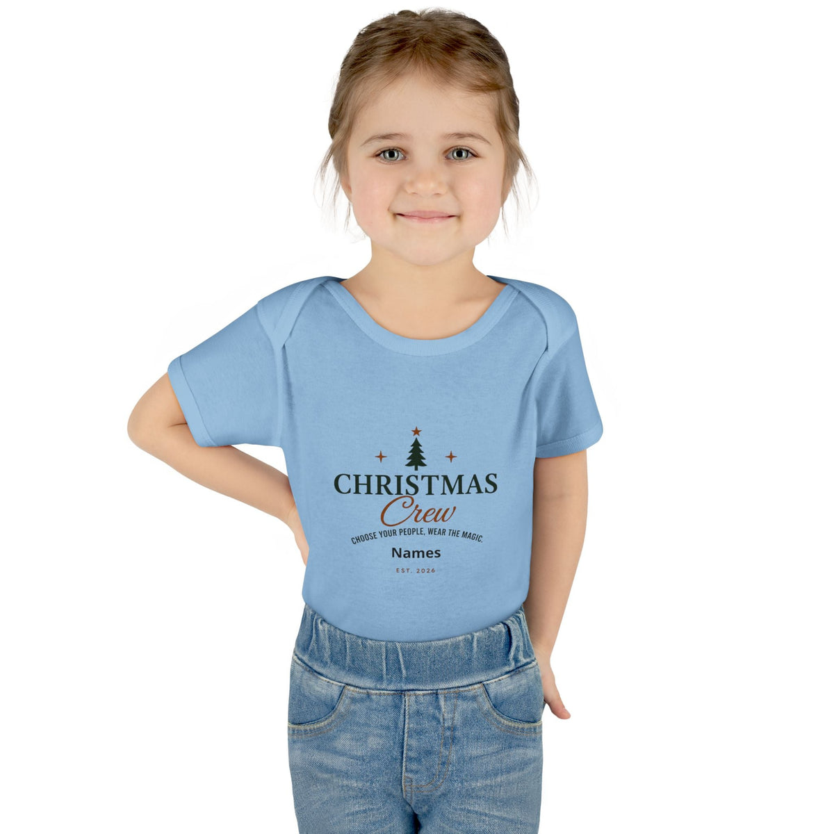 Christmas Crew baby bodysuit | Personalized Holiday Infant Onesie