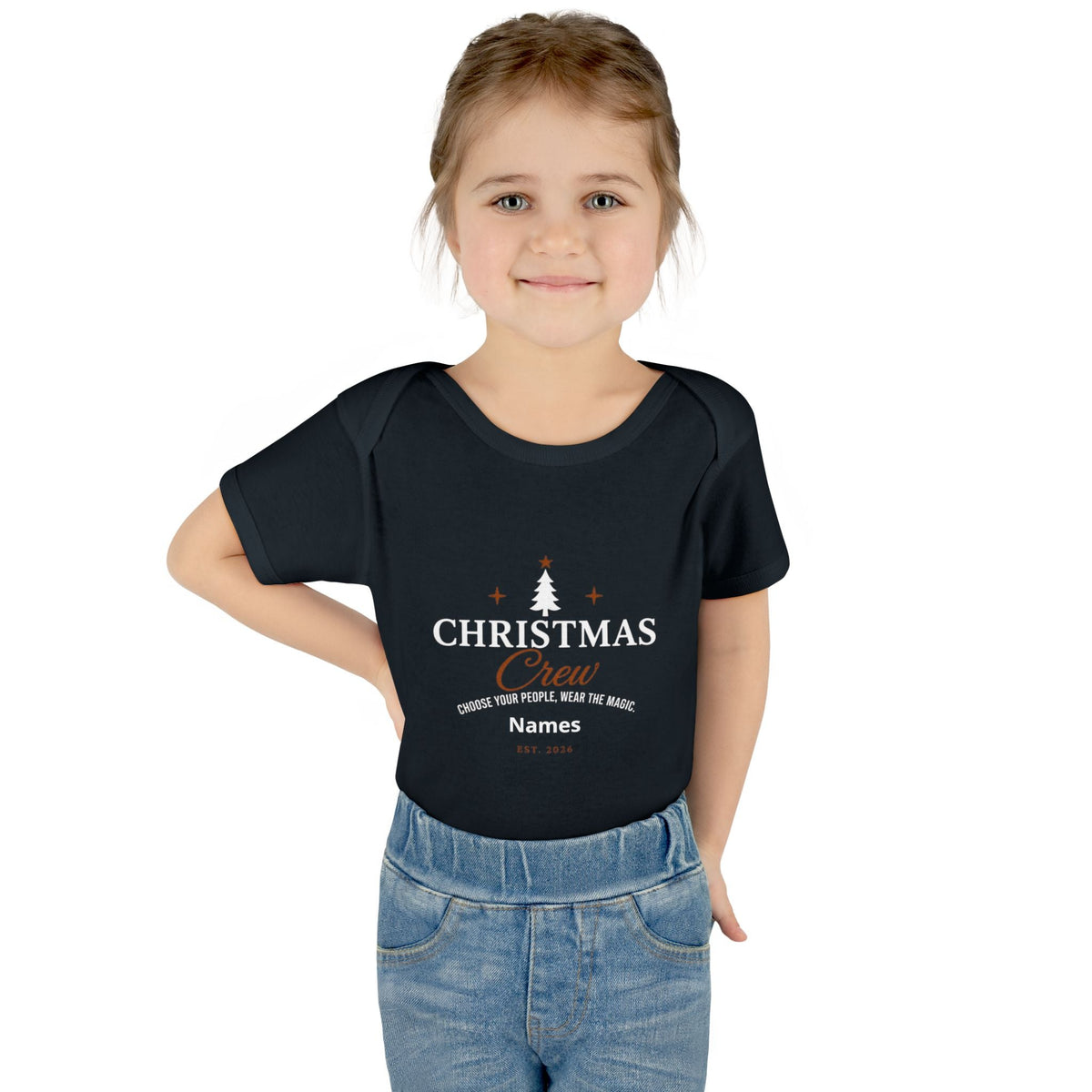Christmas Crew Baby Bodysuit | Personalized Holiday Infant Onesie