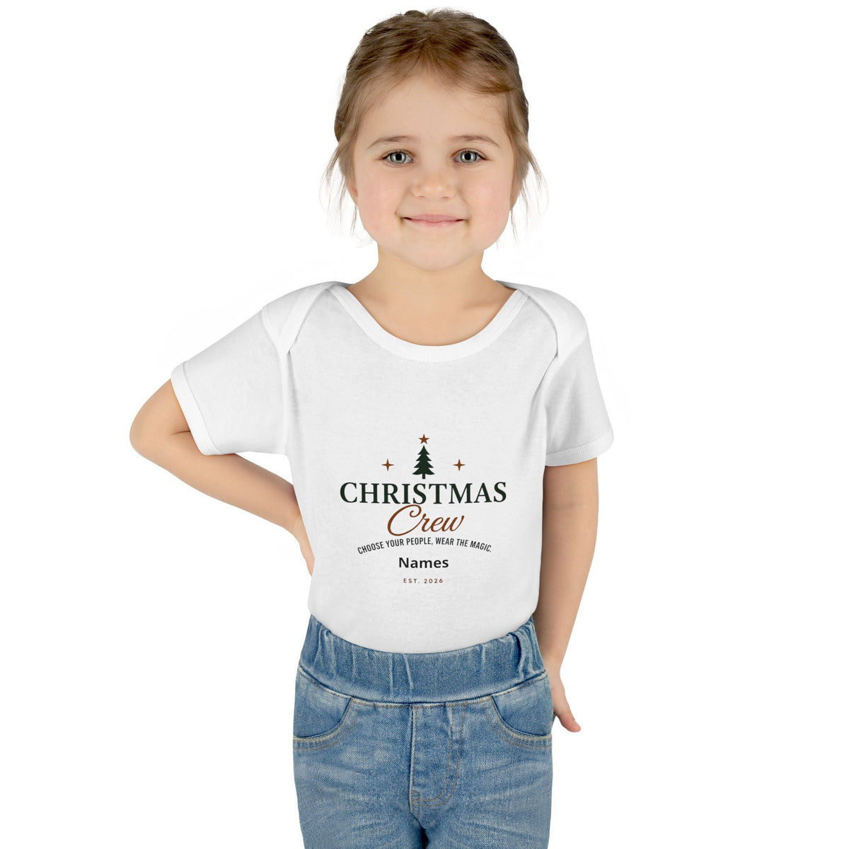 Christmas Crew baby bodysuit | Personalized Holiday Infant Onesie