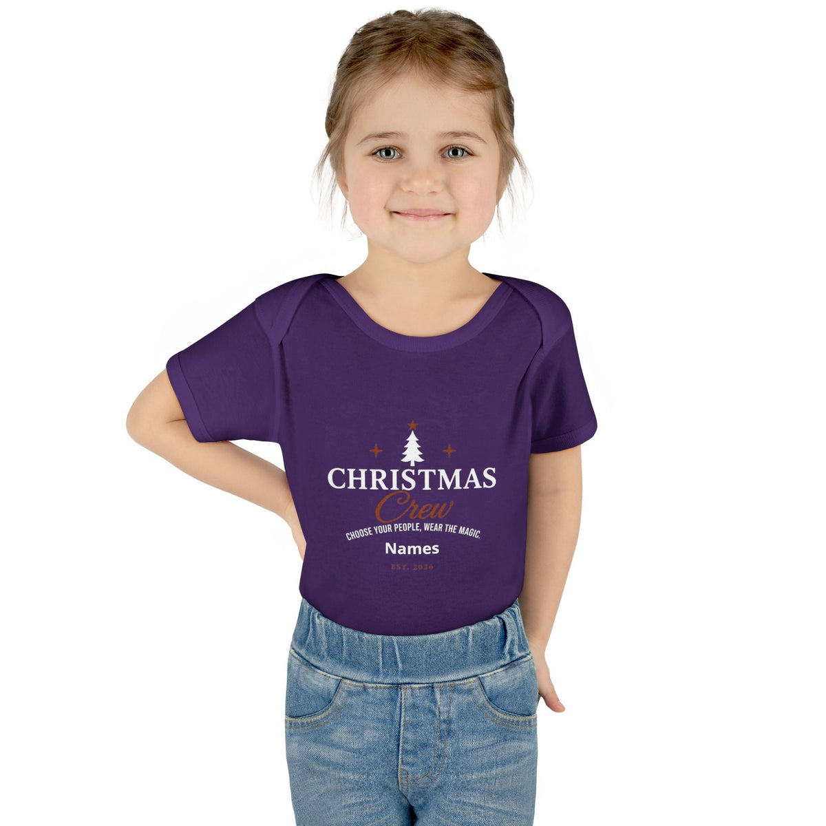 Christmas Crew Baby Bodysuit | Personalized Holiday Infant Onesie
