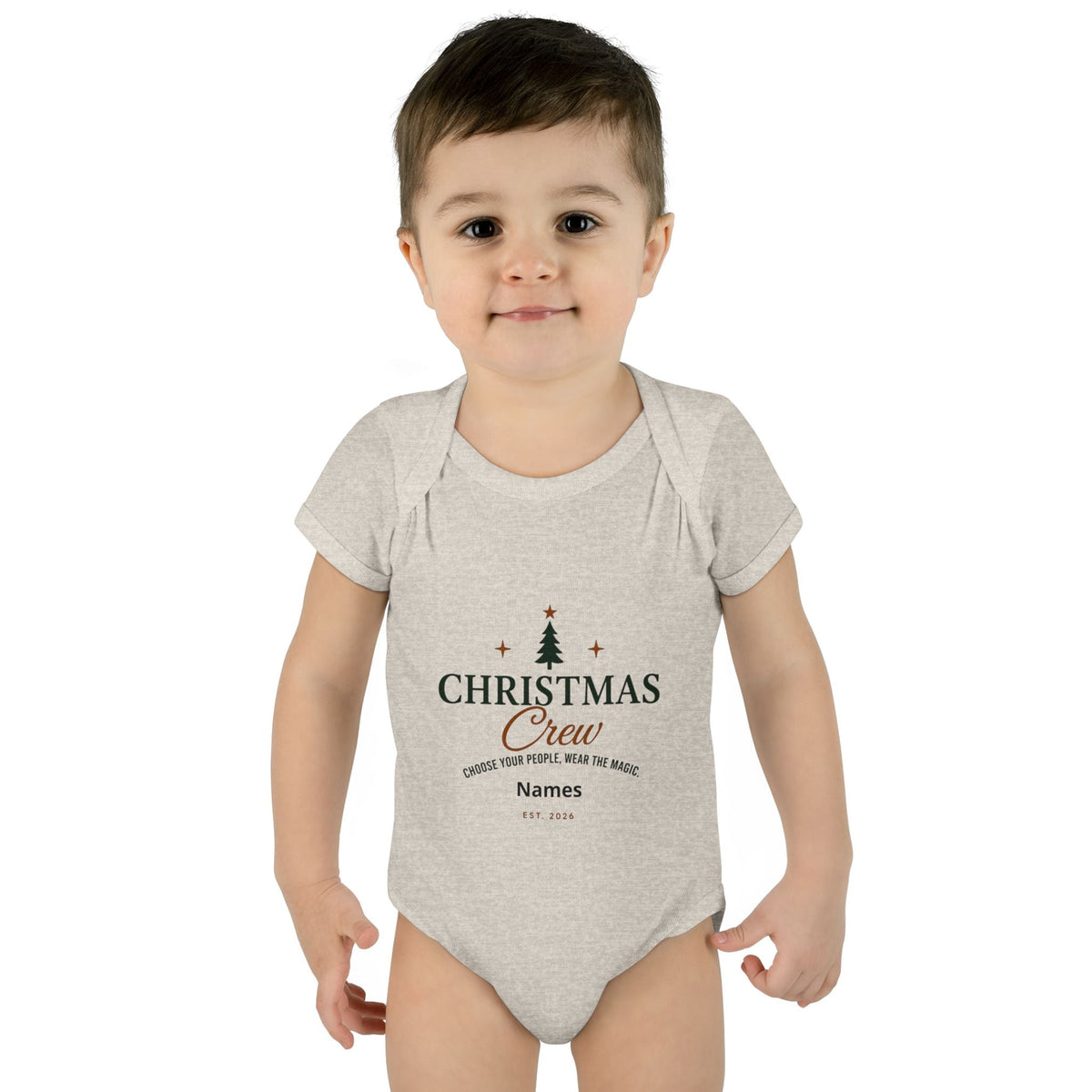 Christmas Crew baby bodysuit | Personalized Holiday Infant Onesie