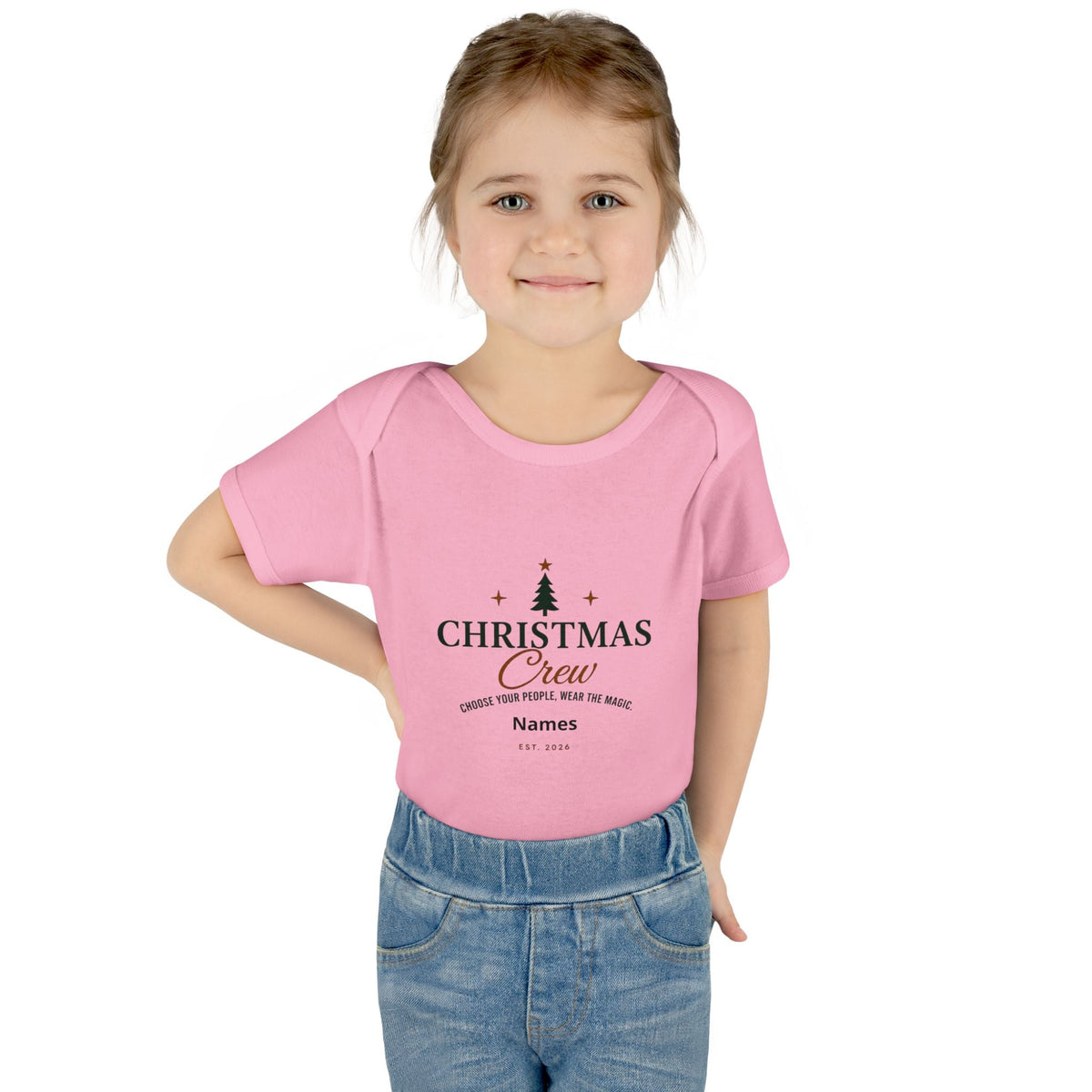 Christmas Crew baby bodysuit | Personalized Holiday Infant Onesie