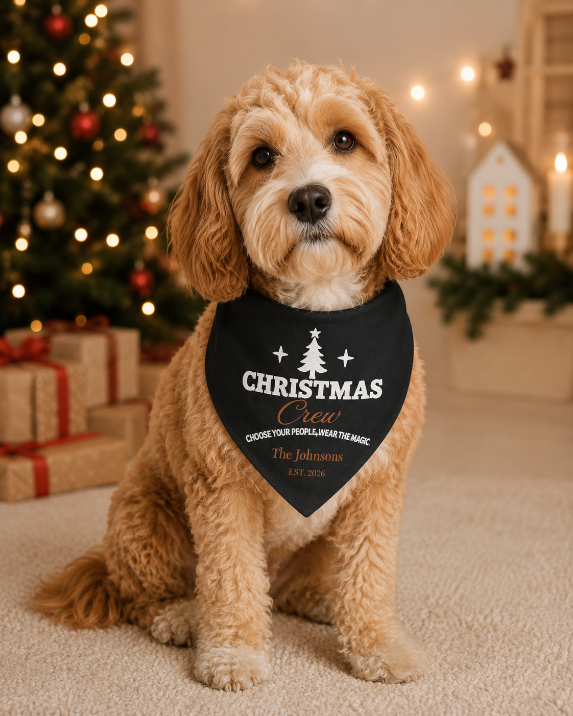 Christmas Crew Pet Bandana Collar