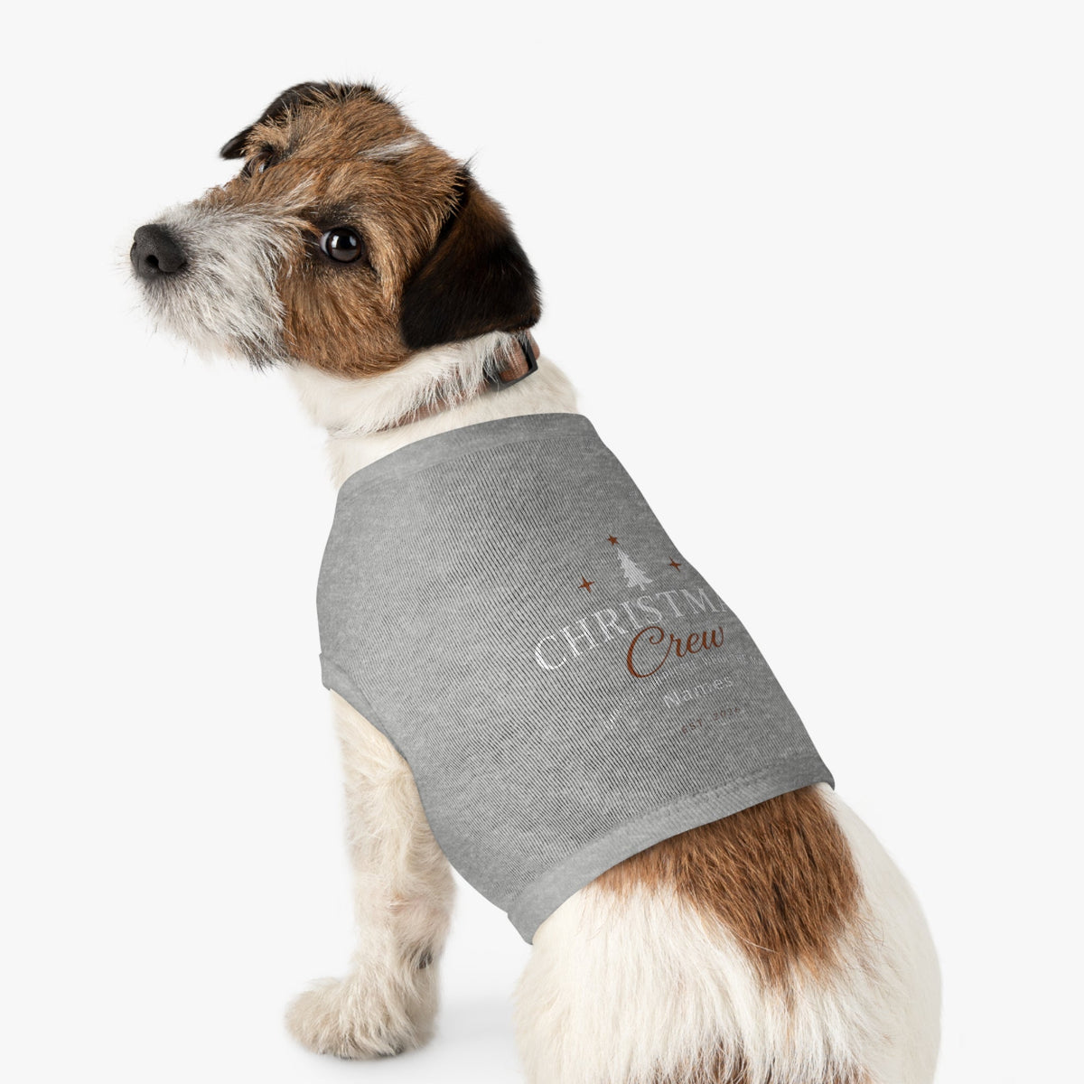 Christmas Crew Pet Tank Top | Personalized Holiday Paw Shirt | Custom Christmas Dog Shirt | Family Name Pet Tank | Christmas Tree Pet Apparel