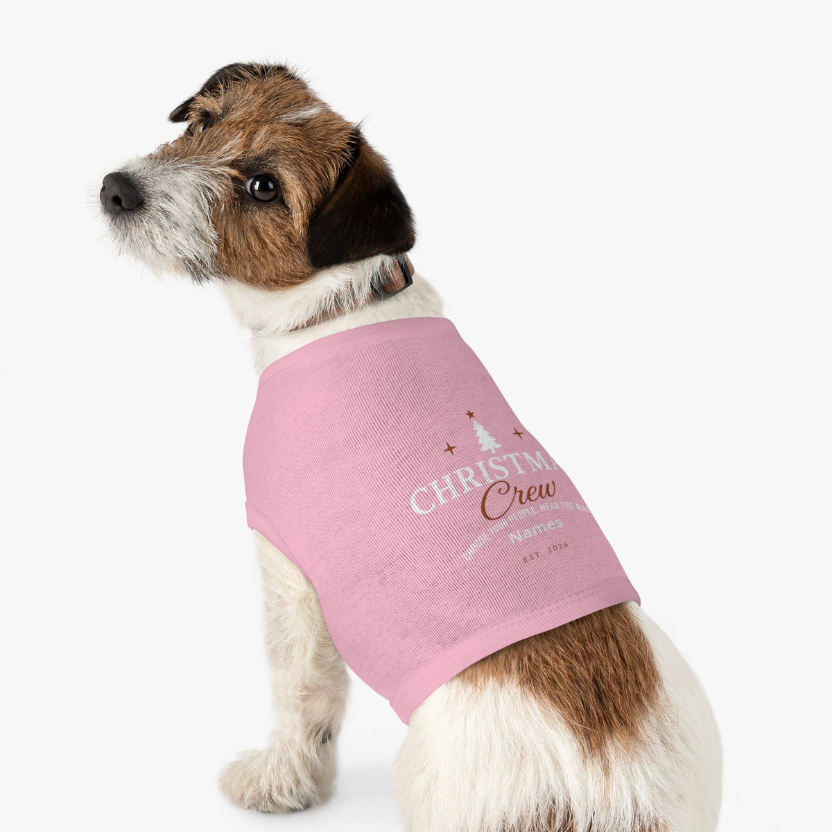 Christmas Crew Pet Tank Top | Personalized Holiday Paw Shirt | Custom Christmas Dog Shirt | Family Name Pet Tank | Christmas Tree Pet Apparel