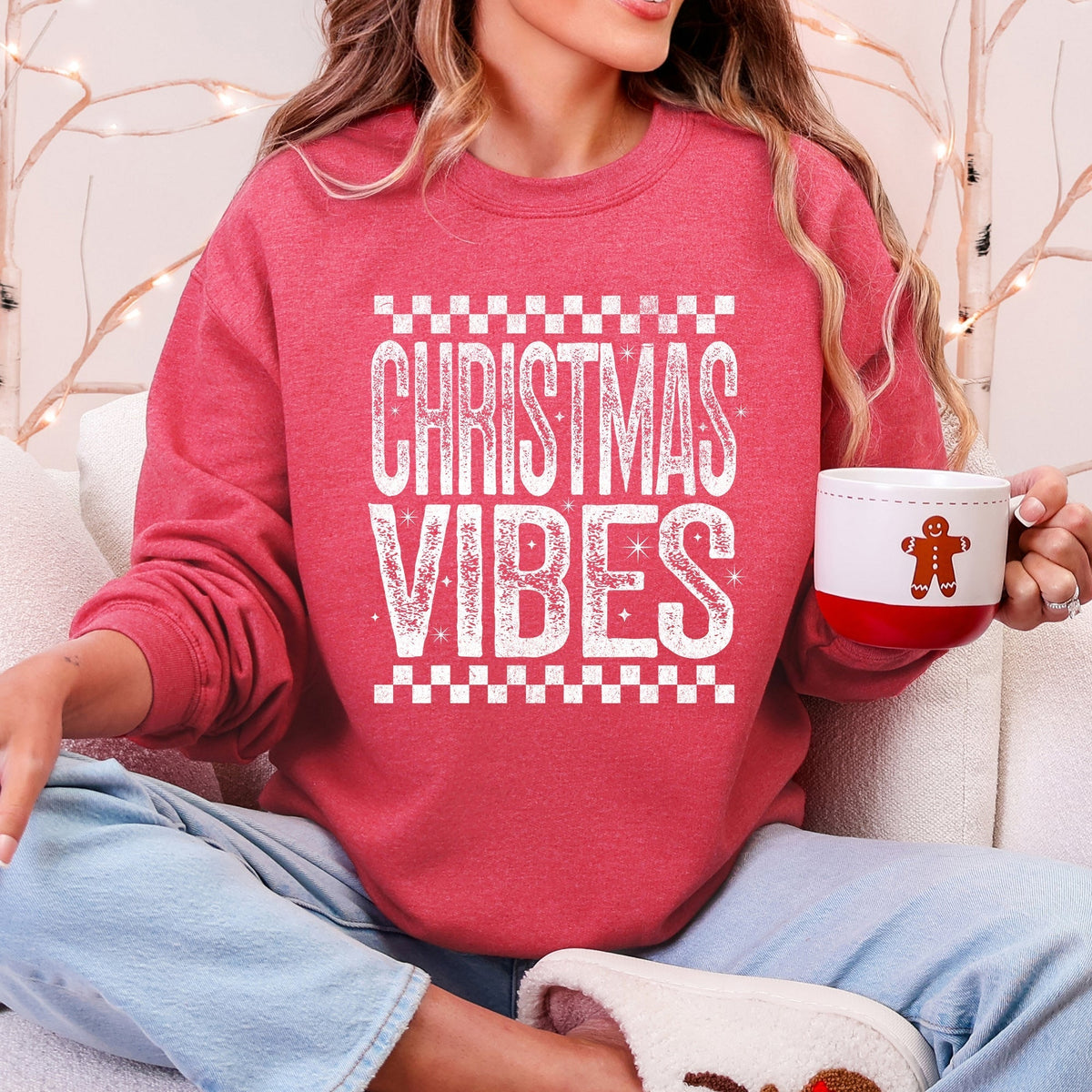 Christmas Vibes Retro Graphic Sweatshirt