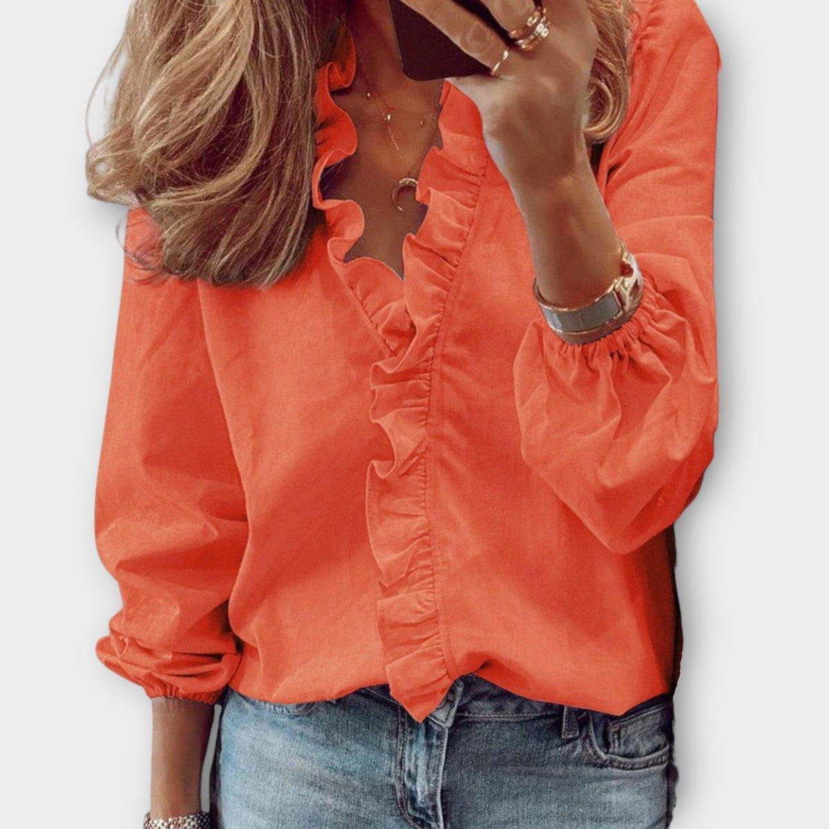 Cleo - Elegant Ruffled Blouse