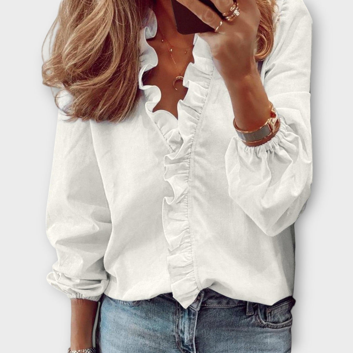 Cleo - Elegant Ruffled Blouse