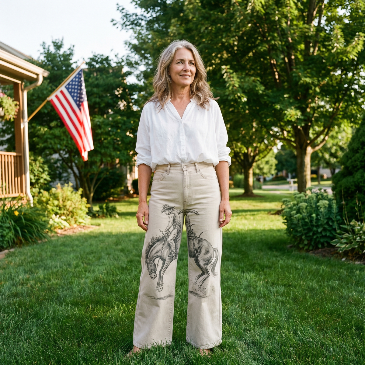 Comfortable Jeans with Wide Legs and Relaxed Fit