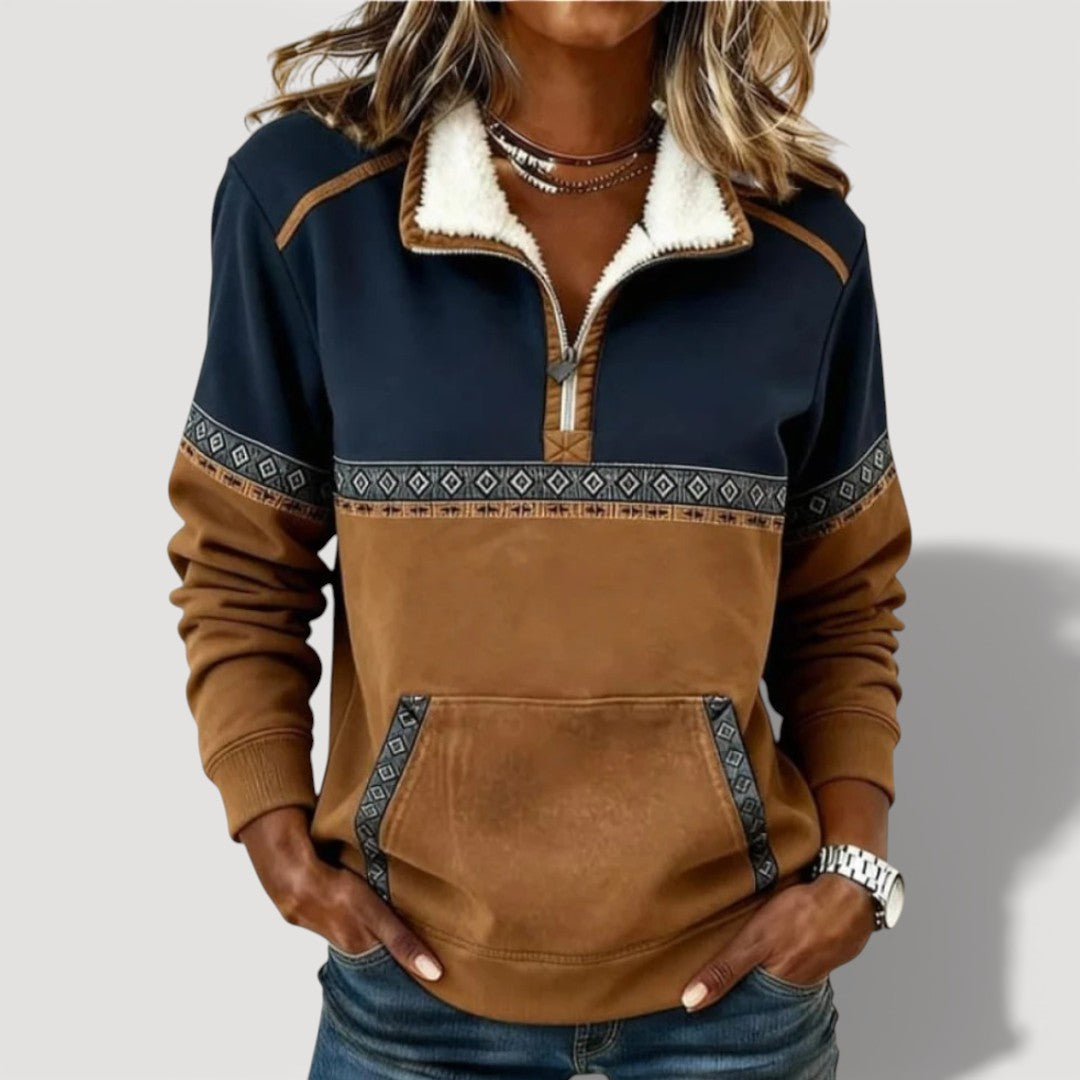 Cosy Half Zip Pullover for Women