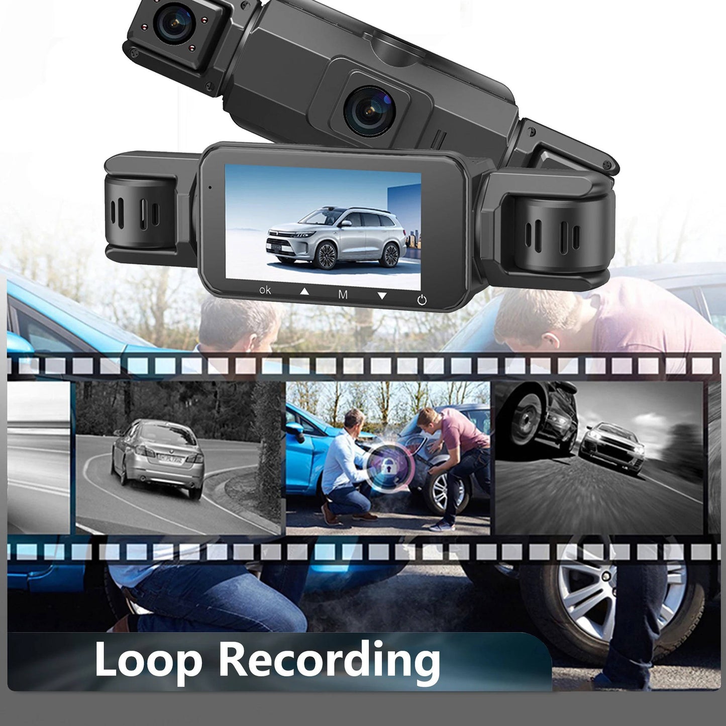4-Channel Dash Cam With Night Vision, Parking Monitor, WiFi App Control