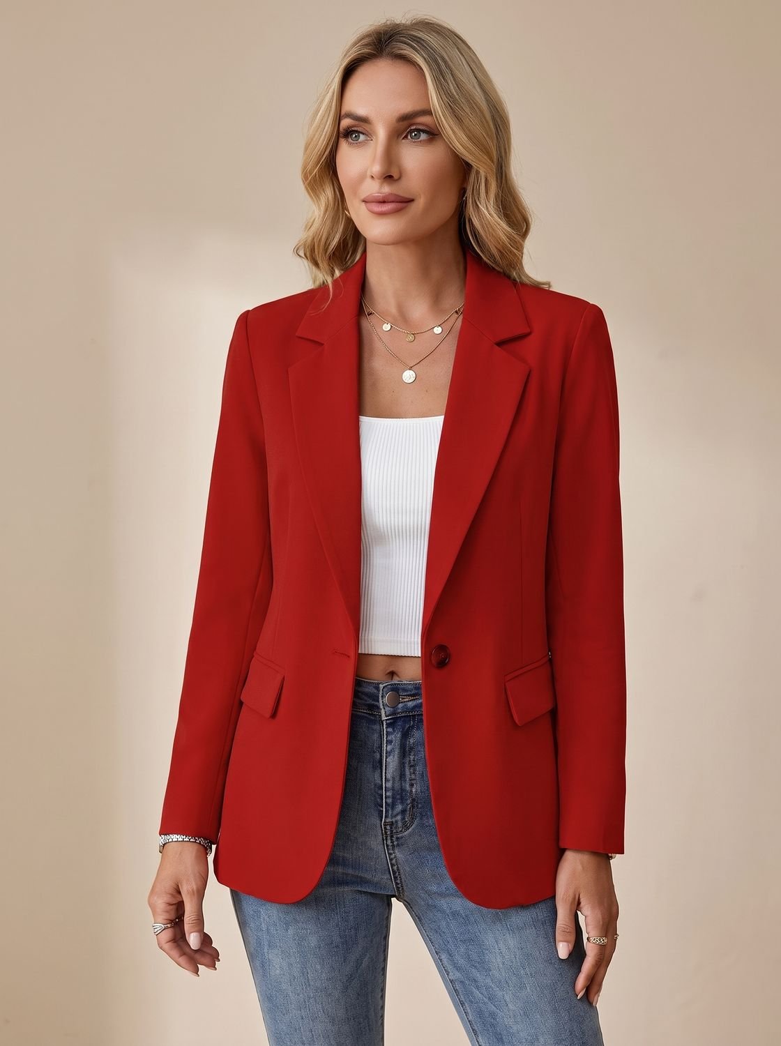 Eleanor | Women's Formal Blazer Structured Single-Button Office Jacket