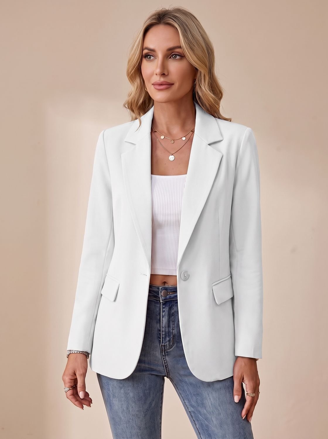 Eleanor | Women's Formal Blazer Structured Single-Button Office Jacket