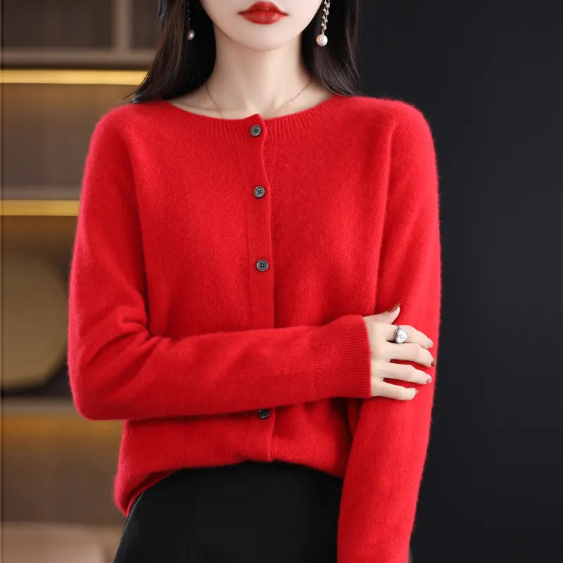 Eleanor | Women's Round Neck Button Down Cardigan