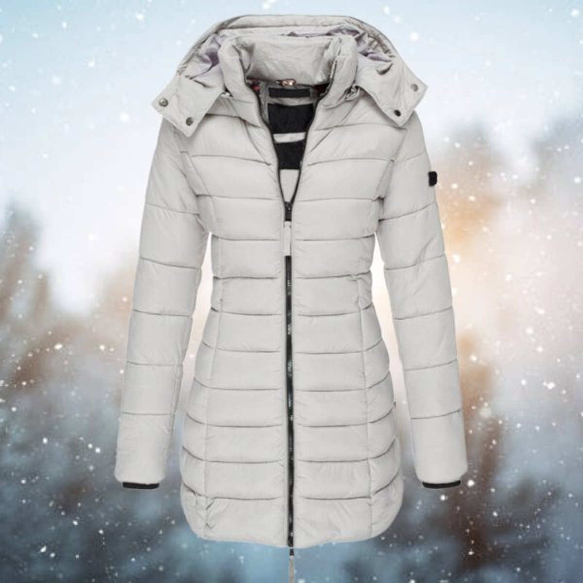 Eliana | Women's Puffer Coat with Hood and Zipper
