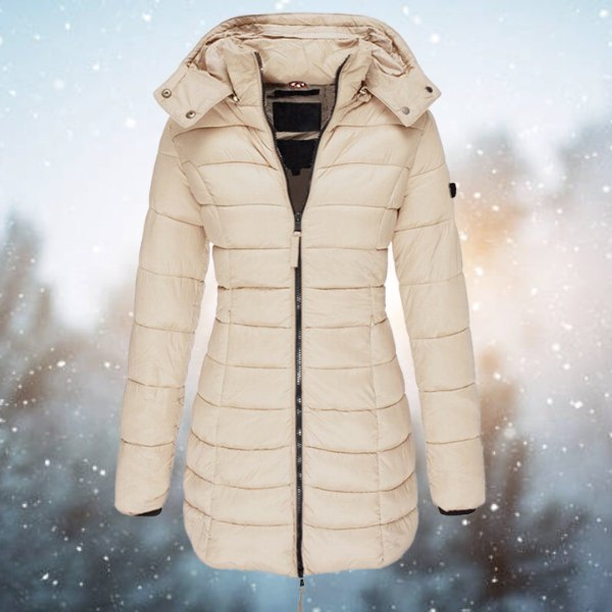 Eliana | Women's Puffer Coat with Hood and Zipper
