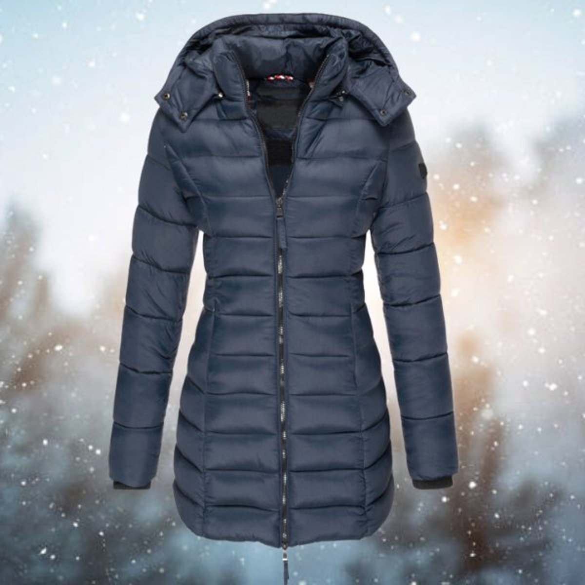 Eliana | Women's Puffer Coat with Hood and Zipper