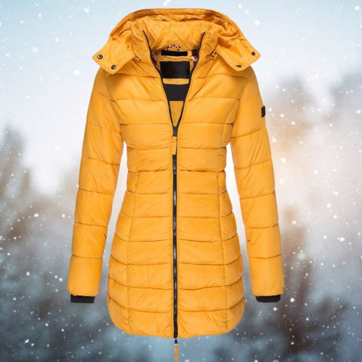 Eliana | Women's Puffer Coat with Hood and Zipper