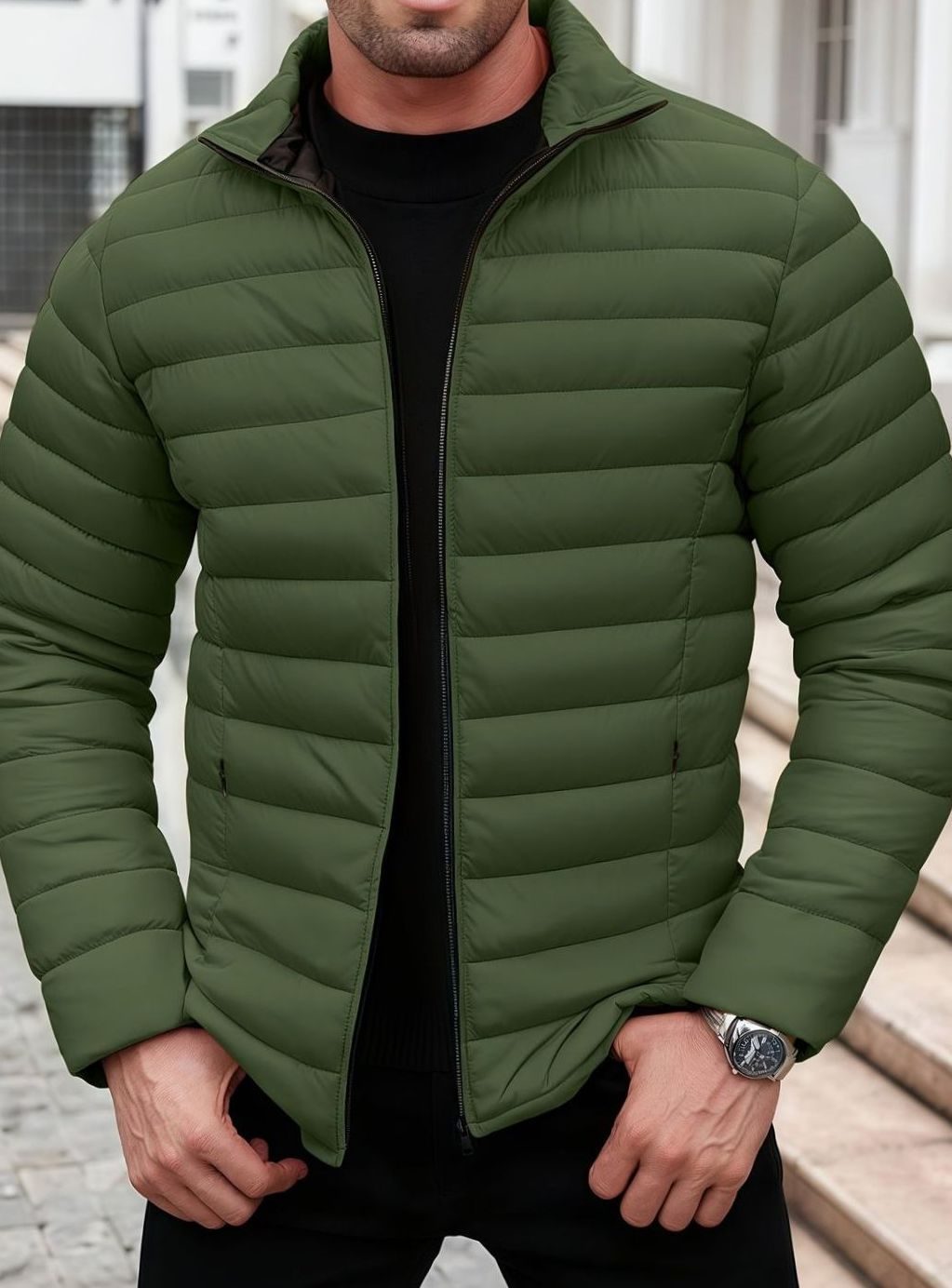 Elijah | Men's Lightweight Quilted Zip-Up Puffer Jacket