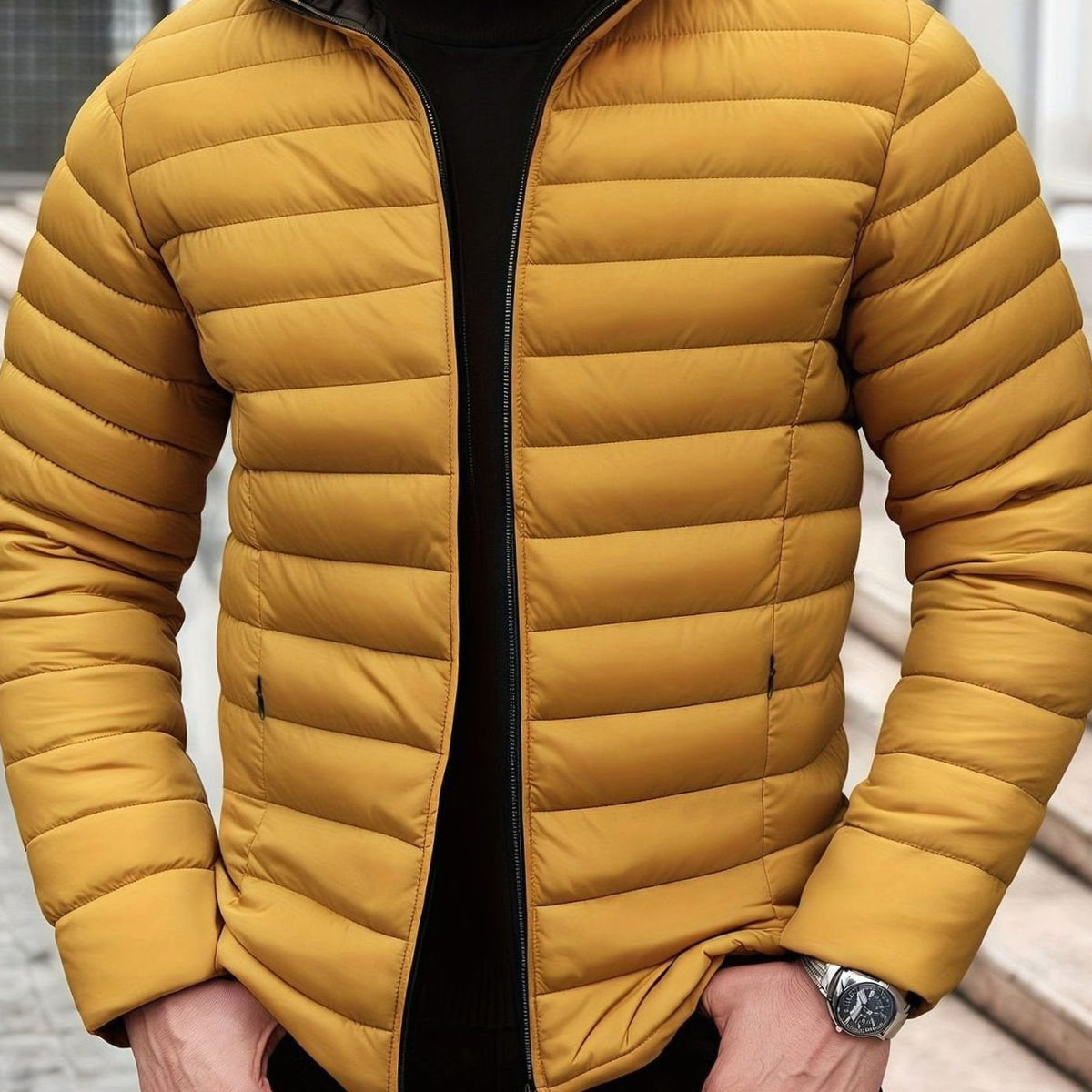 Elijah | Men's Lightweight Quilted Zip-Up Puffer Jacket