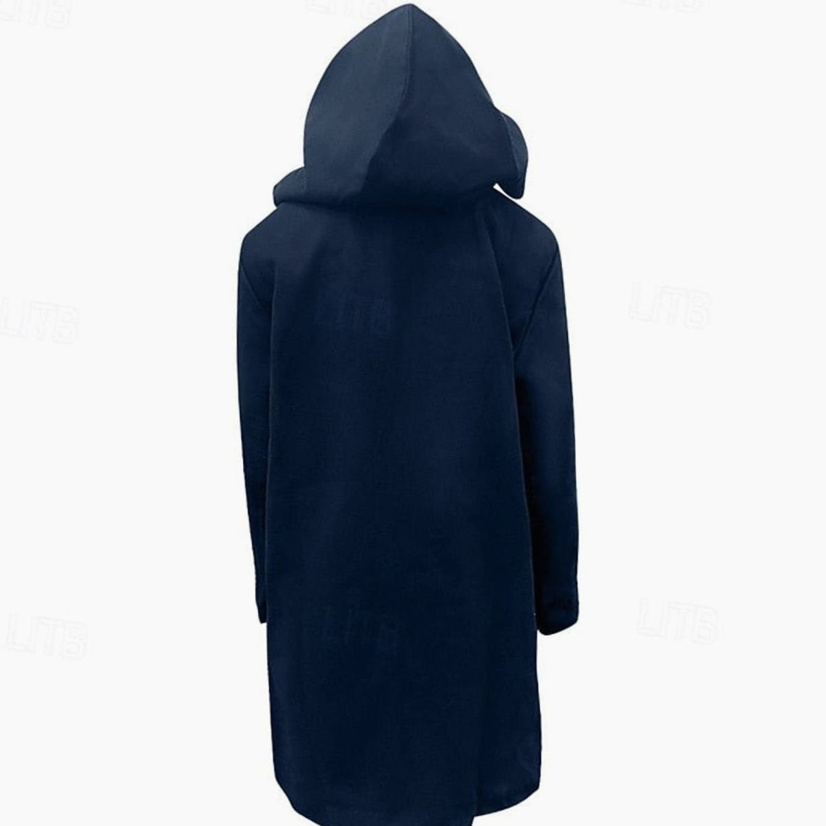 Elijah | Men's Wool Hooded Toggle-Closure Long Overcoat