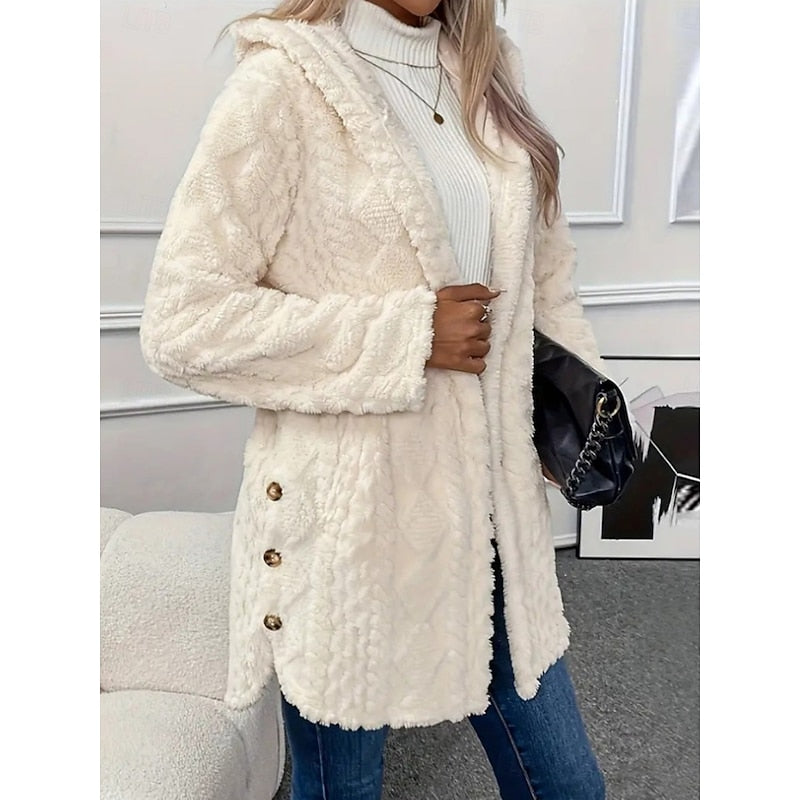 Emma | Women's Jacket with Hood and Textured Surface