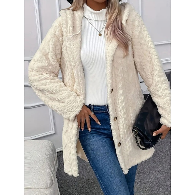 Emma | Women's Jacket with Hood and Textured Surface