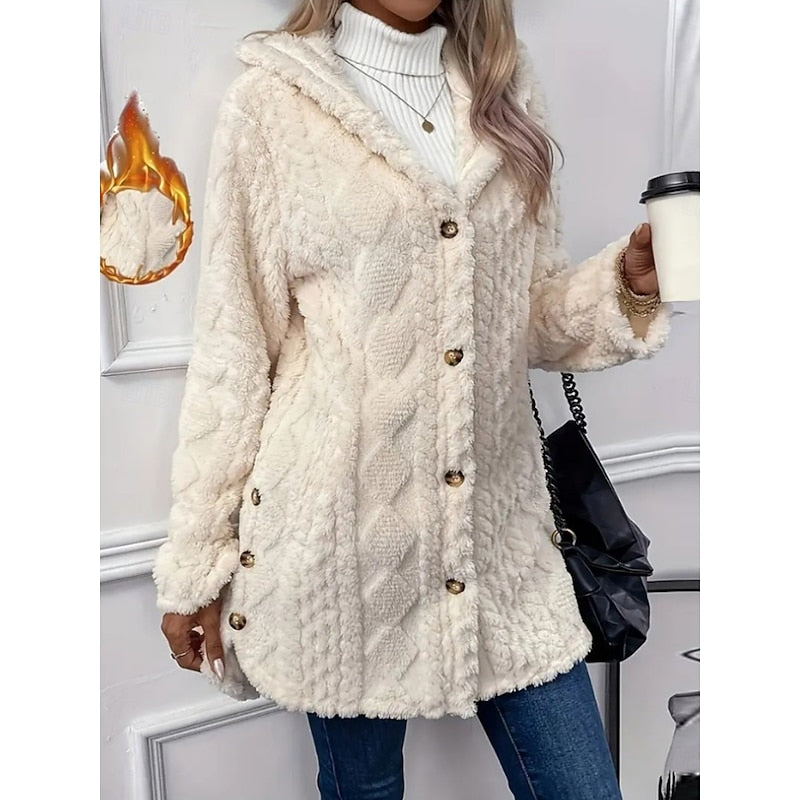 Emma | Women's Jacket with Hood and Textured Surface