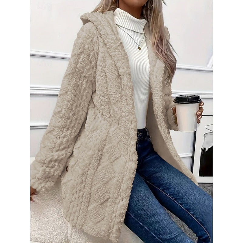 Emma | Women's Jacket with Hood and Textured Surface