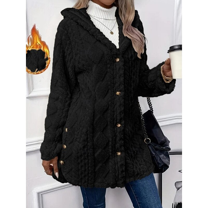 Emma | Women's Jacket with Hood and Textured Surface