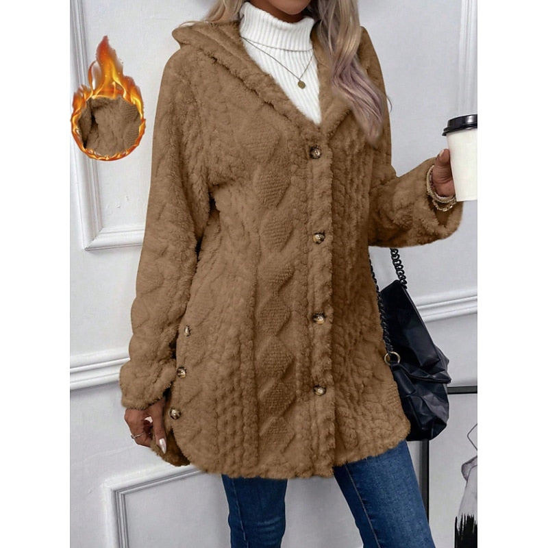 Emma | Women's Jacket with Hood and Textured Surface