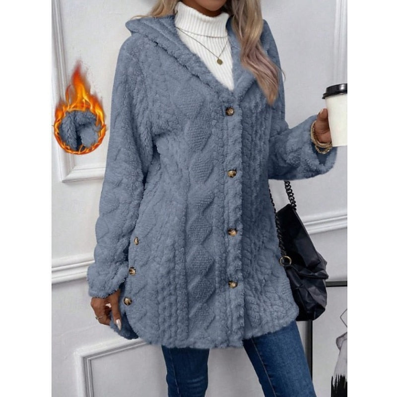 Emma | Women's Jacket with Hood and Textured Surface