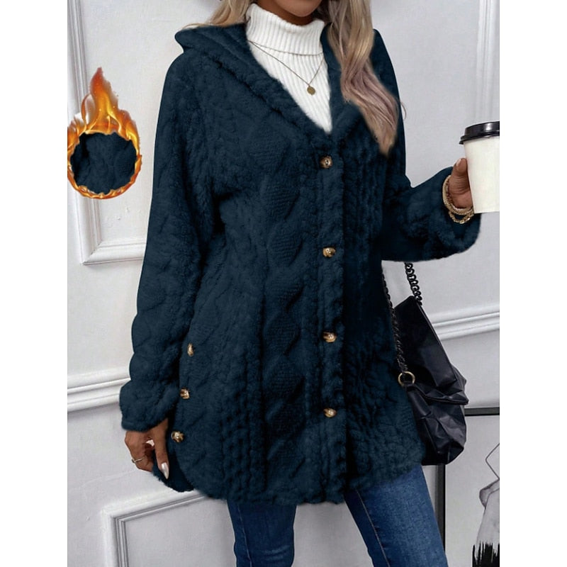 Emma | Women's Jacket with Hood and Textured Surface